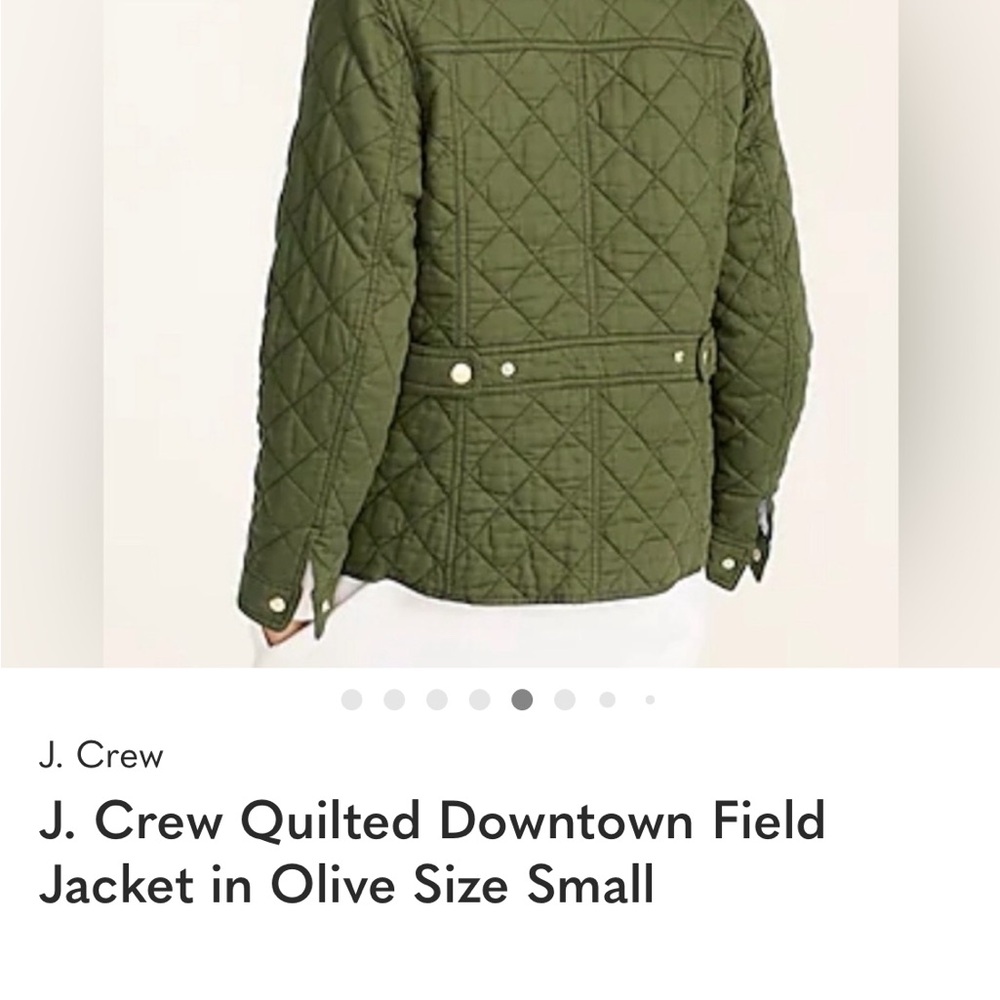 J. Crew Green Quilted Field Jacket (Size M) - Picture 3 of 7